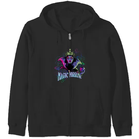 Disneyss Villains Evil Queen Magic Mirror Illustrated Zip Hoodies