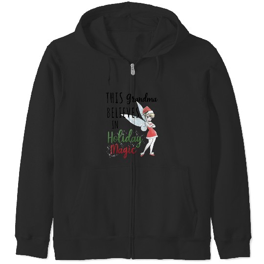 Disneyss Peter Pan Christmas Tinker Bell Holiday Magic Grandma Zip Hoodies