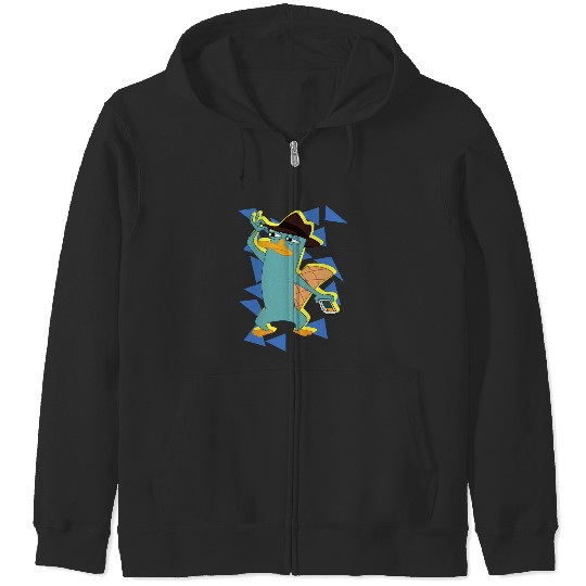 Disney Phineas And Ferb Perry The Platypus On The Lookout Zip Hoodies