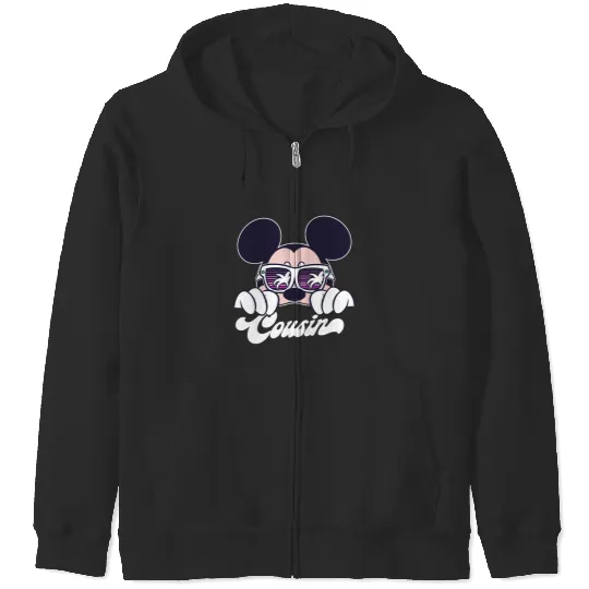 Disney Mickey And Friends Mickey Summer Vibes Cousin Logo Zip Hoodies
