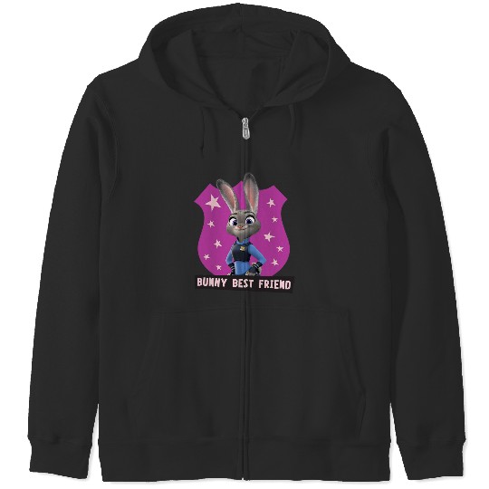 Disney Zootopia Judy Hopps Bunny Best Friend Officer Badge Zip Hoodies