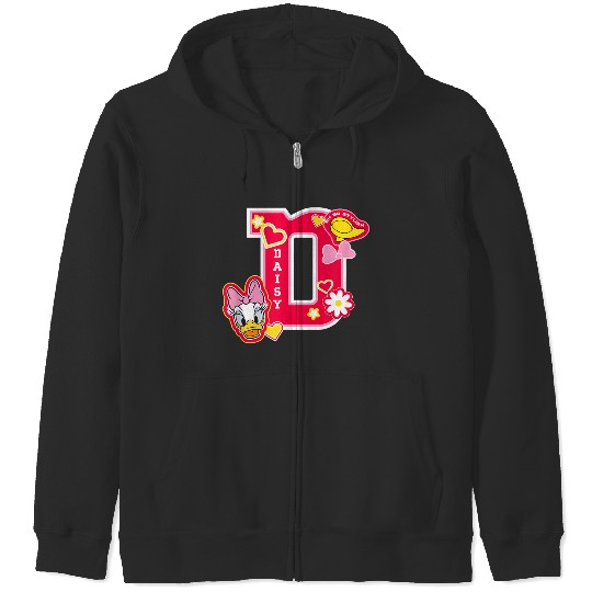 Disneyss Daisy Duck Varsity Oh So Stylish Zip Hoodies