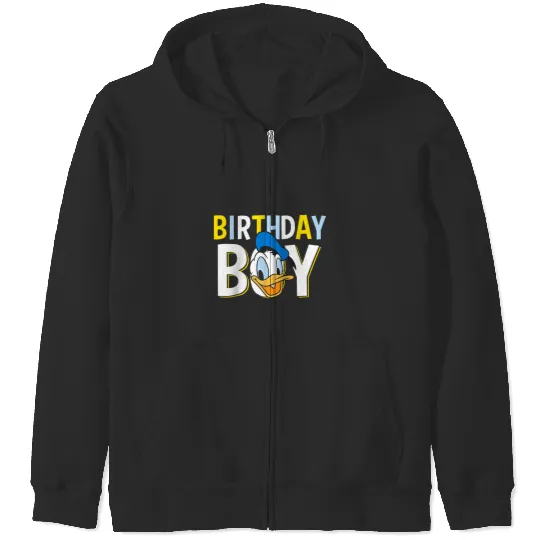 Disney Mickey And Friends Birthday Boy  Donald Duck Raglan Baseball Tee Zip Hoodies