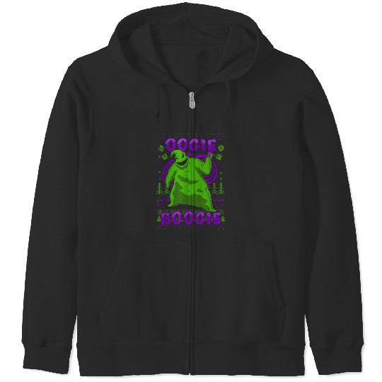 Disneyss Nightmare Before Christmas Oogie Boogie Ugly Sweater Zip Hoodies