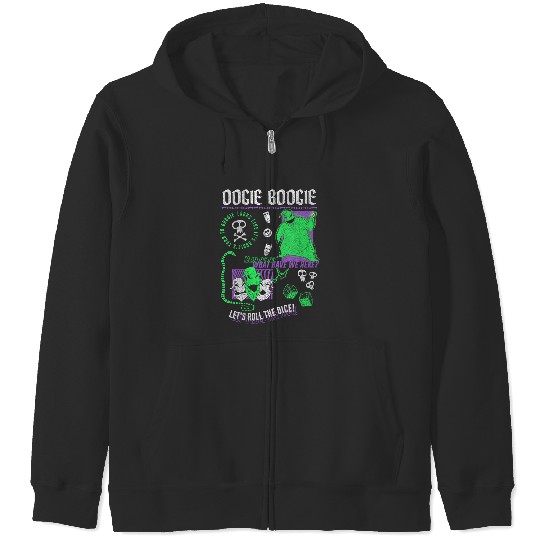 Disneyss The Nightmare Before Christmas Oogie Boogie Poster Zip Hoodies