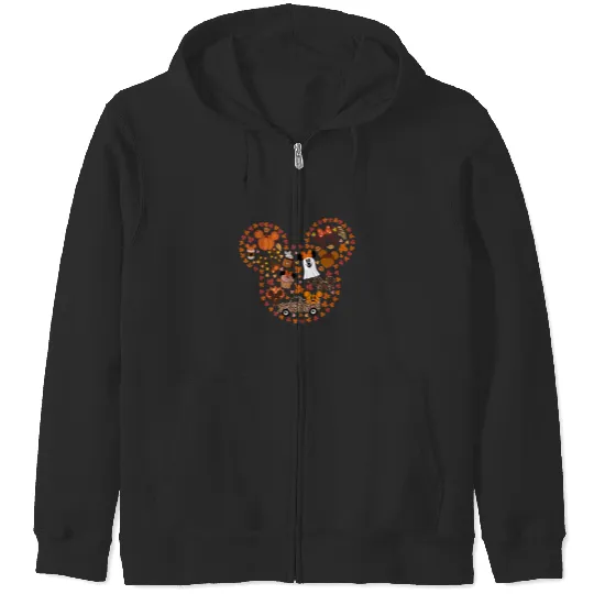 Disney Mickey Fall Vibes Zip Hoodies, Disney Fall Zip Hoodies