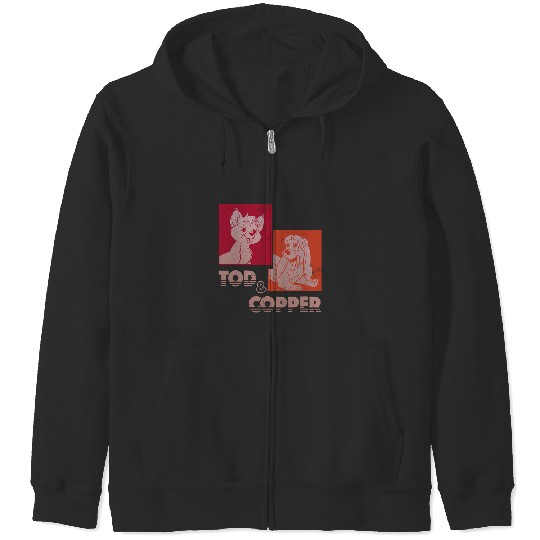 Disney The Fox and The Houndss Tod Copper Retro Zip Hoodies