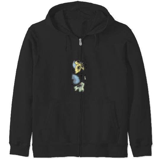 Disney Peter Pan Tinkerbell Airbrush Style Sketc Zip Hoodies