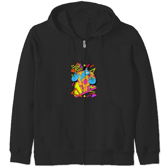 Disney Aladdin Genie Retro 90s Style Poster Zip Hoodies