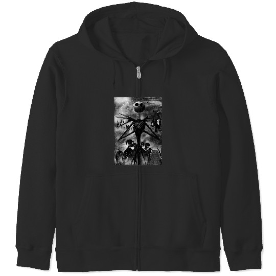 Disney The Nightmare Before Christmas Jack In Graveyard Zip Hoodies