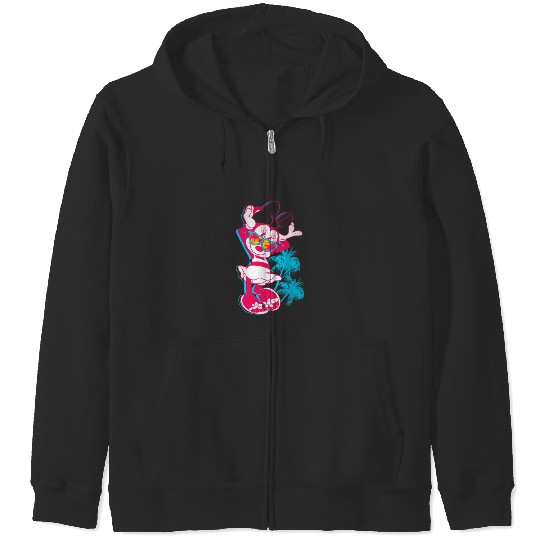 Disney Neon Minnie Mouse Hollywood Zip Hoodies