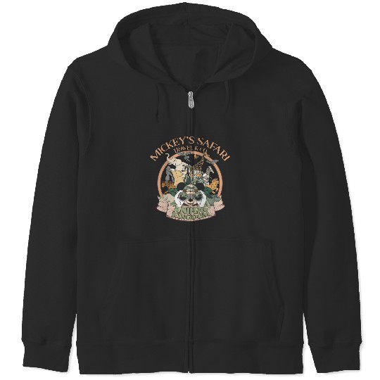 Funny Mickey'S Safari Travel & Co Animal Kingdom Zip Hoodies, Vintage Disney Safari Mode Let'S Get Wild Zip Hoodies