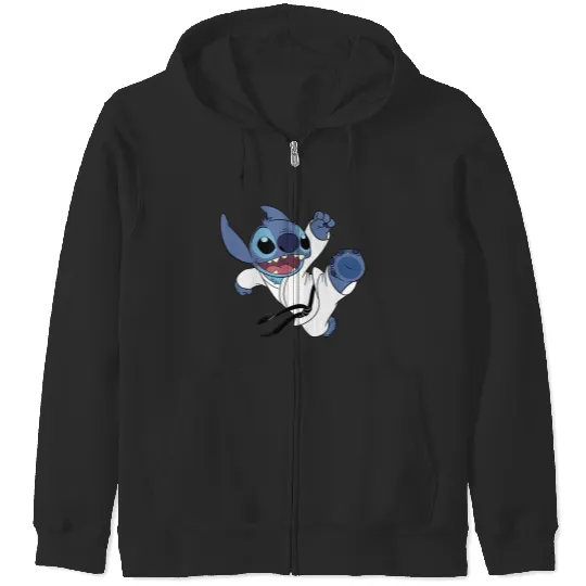 Disneyss Lilo Stitch High Kick Karate Uniform Stitch Zip Hoodies