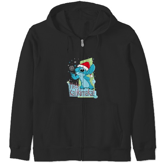 Disneyss Lilo Stitch Mele Kalikimaka Holiday Zip Hoodies