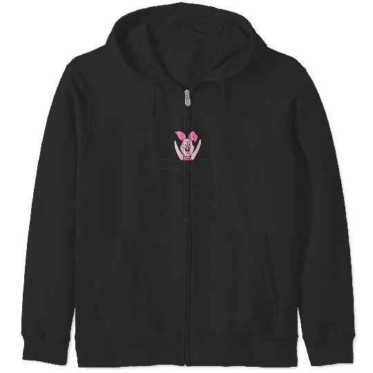 Disneyss Winnie The Pooh Piglet In My Pocket Zip Hoodies