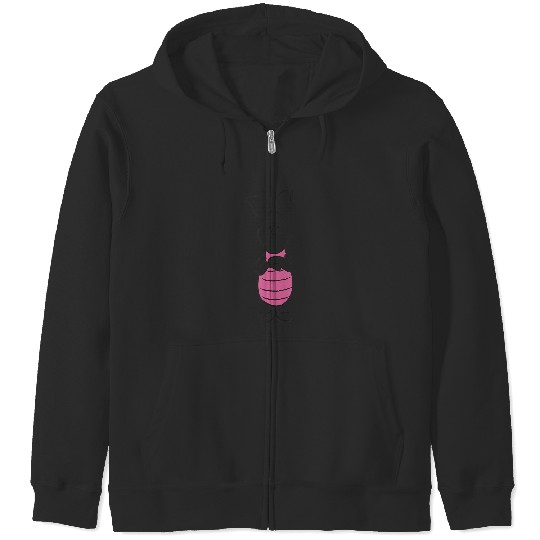 Disneyss Winnie The Pooh Piglet Simple Sketch Zip Hoodies