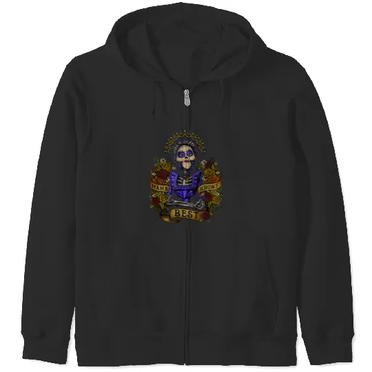 Disney Pixar-Pixar Coco Imelda Mama Knows Best Iconic Floral Frame Zip Hoodies