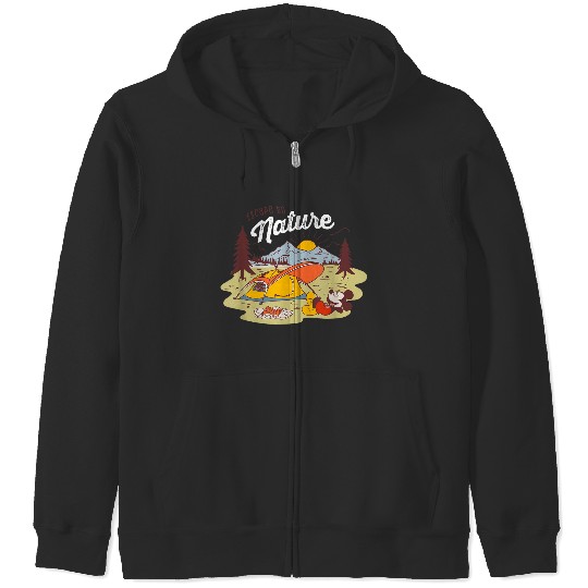 Discover Disney Mickey And Friends Escape To Nature Retro Camping Zip Hoodies