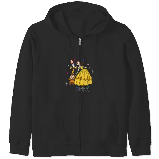 Discover Disney Beauty and the Beast Belle Cogsworth Lumi Zip Hoodies