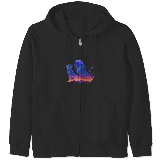 Discover Disney The Lion King Simba And Nala Silhouette F Zip Hoodies