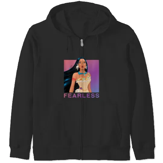 Disneyss Princess Pocahontas Fearless Purple Ombre Zip Hoodies