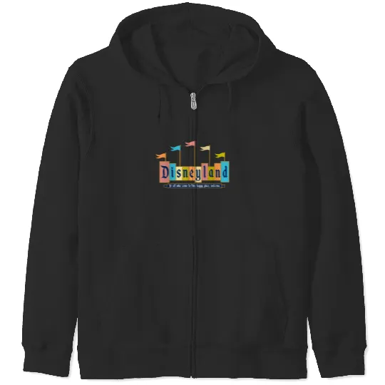 Discover Retro Disneyland Sign Zip Hoodies