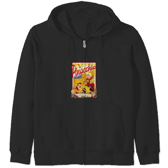 Disney Pinocchio  Storybook Poster Zip Hoodies