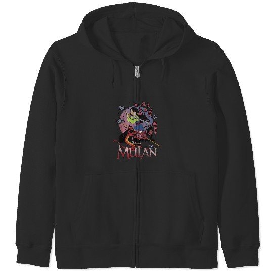 Disney Mulan And Mushu Collage Portrait Logo Zip Hoodies