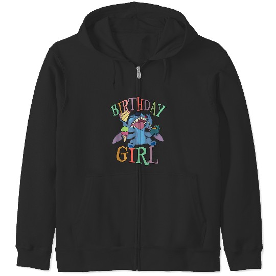 Discover Disney Lilo Stitch Birthday Girl Snacking Stitch Zip Hoodies