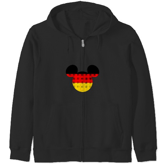 Disney Mickey Mouse Logo Germany Flag Fill Zip Hoodies