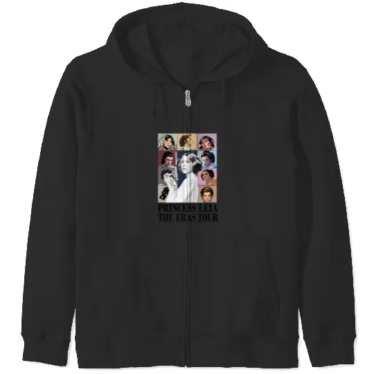 Princess Leia Eras Tour, Vintage Princess Leia Zip Hoodies