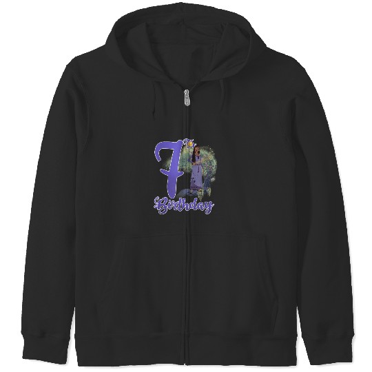 Discover Disney Wish Asha 7th Birthday Magical Star Portr Zip Hoodies