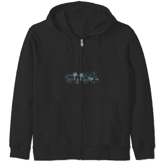 Discover Disney Mickey And Friends Best Friends Simple Sketches Zip Hoodies