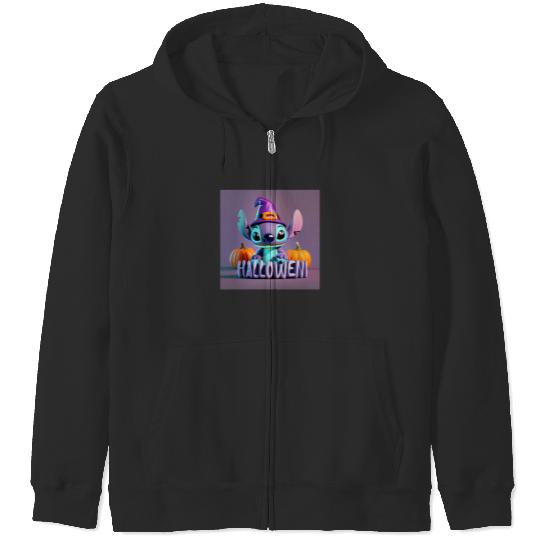 3D Cute Purple And Blue Disneys Stitch 7396 Zip Hoodies