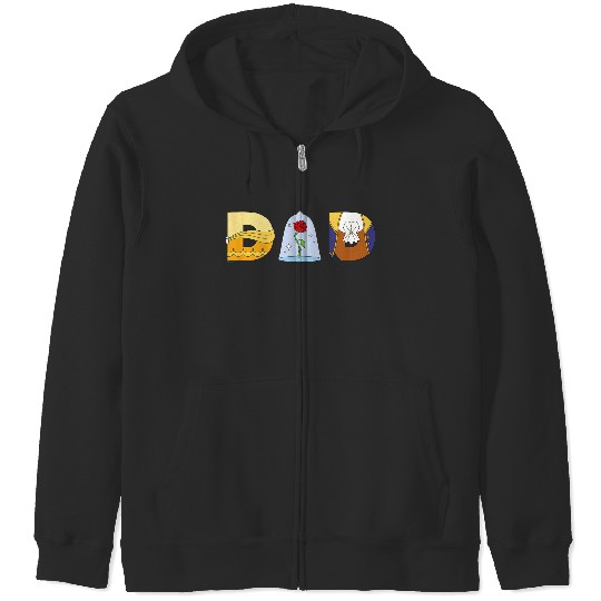 Discover Disney Beauty And The Beast Belle Fathers Day Birthday Dad Zip Hoodies