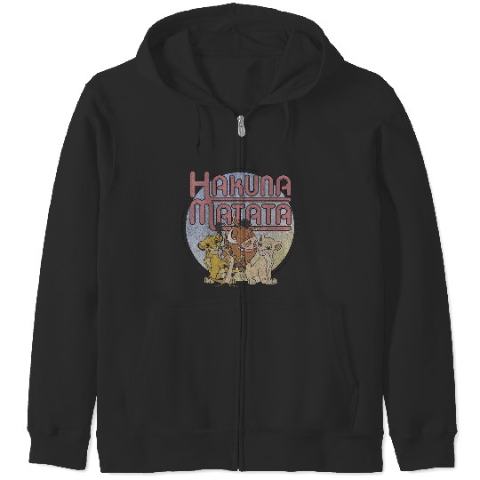 Disneyss Lion King Retro Hakuna Matata Simba And Friends Zip Hoodies