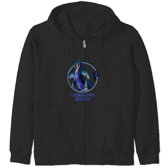 Disneyss Sleeping Beauty Maleficent Dragon Current Mood Zip Hoodies