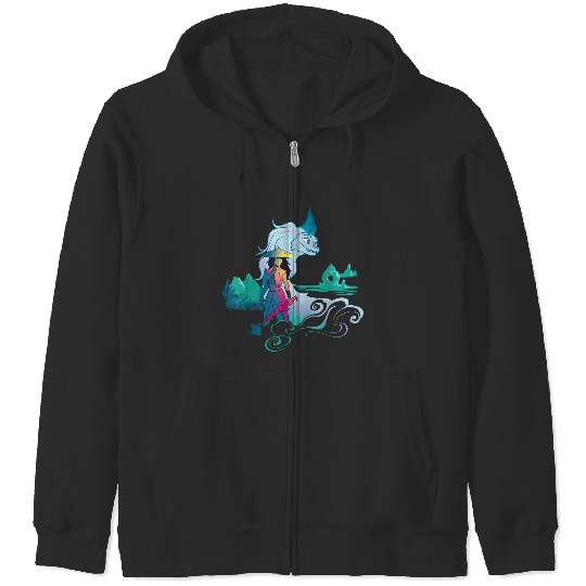 Disneyss Raya And The Last Dragon Watercolor Zip Hoodies