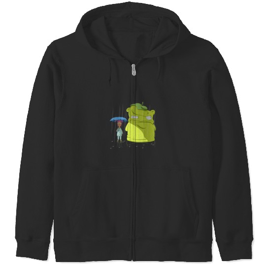 Bobs Burgers Louise Kuchi Kopi Rain Portrait Zip Hoodies