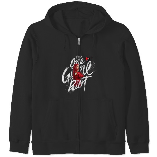 Discover Disney Descendants The Rise Of Red I'm A One Girl Riot Red Zip Hoodies