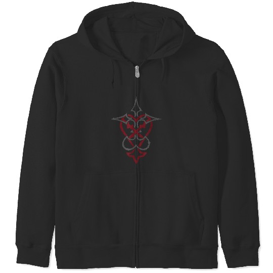 Discover Disney Kingdom Hearts Mixed Crossed Key Dual Tone Logo Zip Hoodies