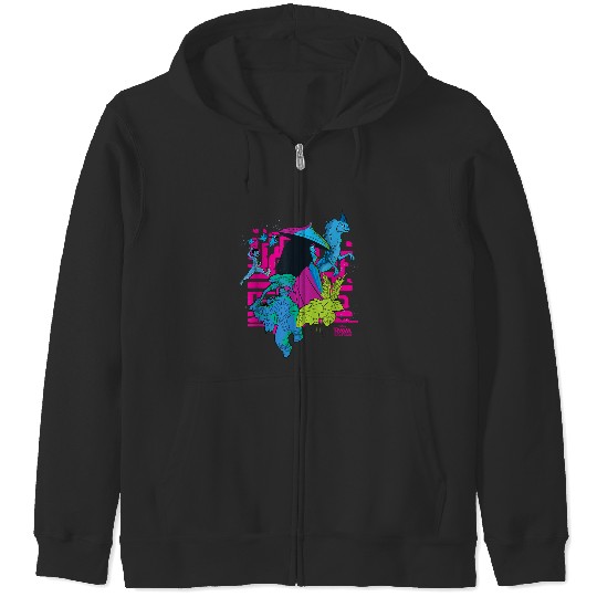 Disneyss Raya And The Last Dragon Character Collage Zip Hoodies
