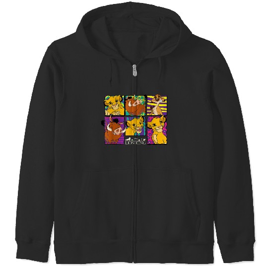 Discover Disneyss Lion King Classic Retro Montage Zip Hoodies