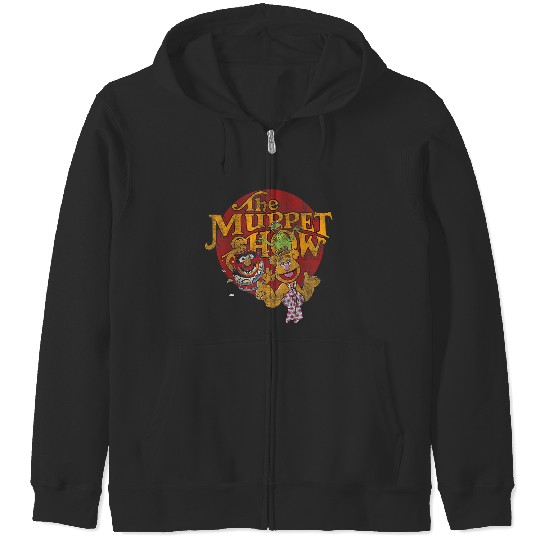Discover Disney The Muppets The Muppet Show Logo Distressed Zip Hoodies