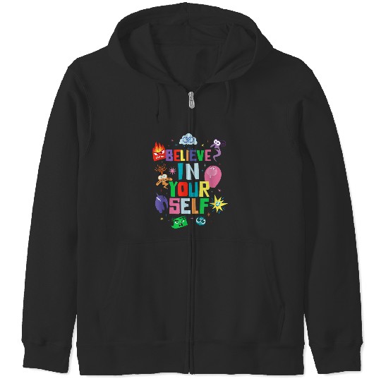 Discover Disney And Pixars Inside Out 2 Emotions Believe In Yourself Zip Hoodies