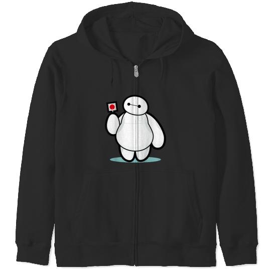 Disney Big Hero 6 Baymax With Lollipop Cute Shot Zip Hoodies