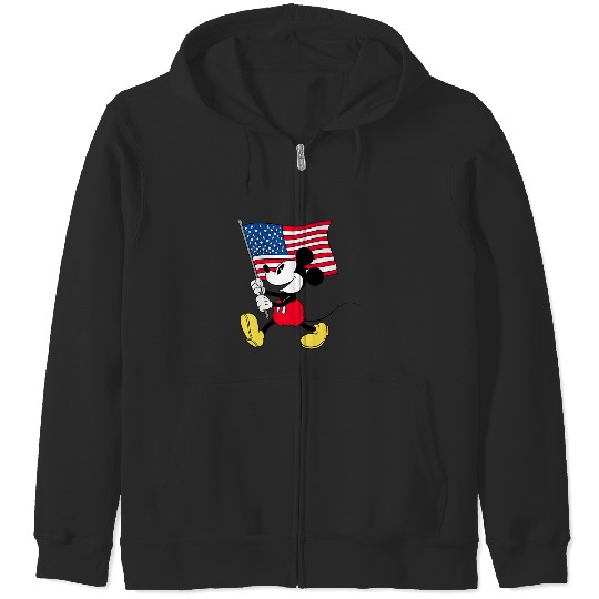 Discover Disney Mickey Mouse Americana Flag Zip Hoodies