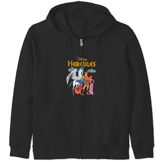 Discover Disney Hercules Classic Hero Group Shot  Poster Zip Hoodies