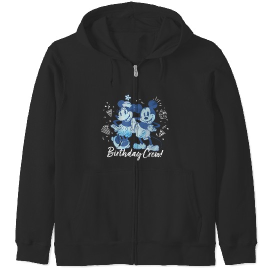 Discover Disney Mickey Mouse And Minnie Mouse Birthday Crew Zip Hoodies