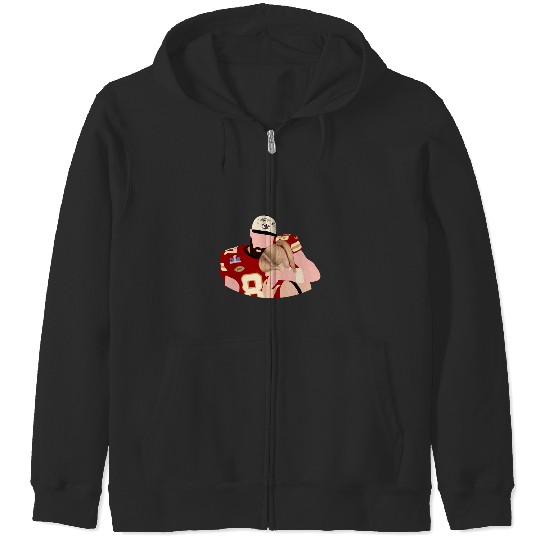 Travis Kelce Taylorr Swift Chiefs Zip Hoodies
